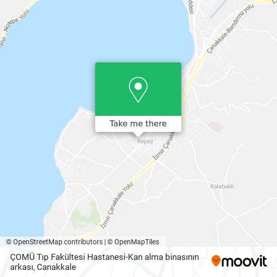 ÇOMÜ Tıp Fakültesi Hastanesi-Kan alma binasının arkası map