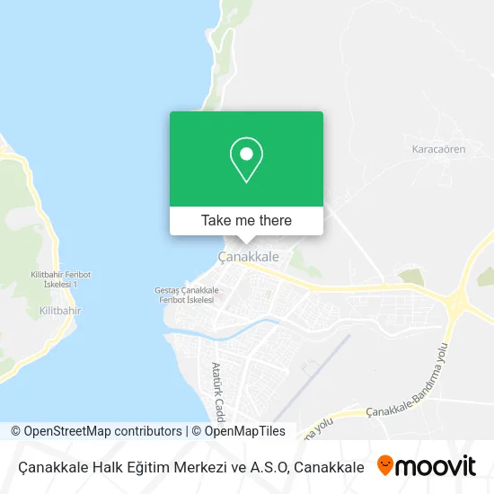 Çanakkale Halk Eğitim Merkezi ve A.S.O map