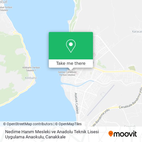 Nedime Hanım Mesleki ve Anadolu Teknik Lisesi Uygulama Anaokulu map