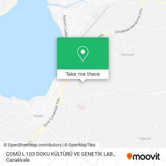 ÇOMÜ L 103 DOKU KÜLTÜRÜ VE GENETİK LAB. map