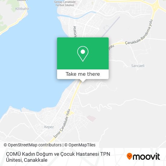 ÇOMÜ Kadın Doğum ve Çocuk Hastanesi TPN Ünitesi map