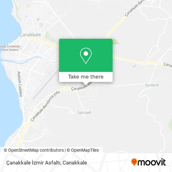 Çanakkale İzmir Asfaltı map
