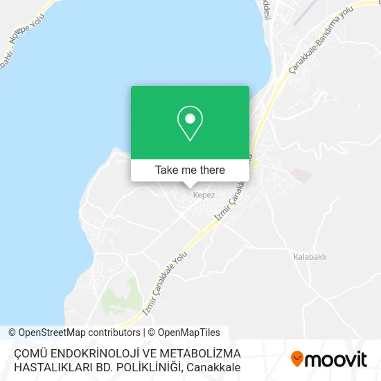 ÇOMÜ ENDOKRİNOLOJİ VE METABOLİZMA HASTALIKLARI BD. POLİKLİNİĞİ map