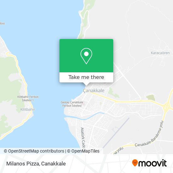 Milanos Pizza map