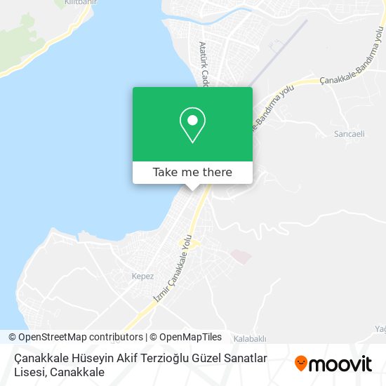 Çanakkale Hüseyin Akif Terzioğlu Güzel Sanatlar Lisesi map