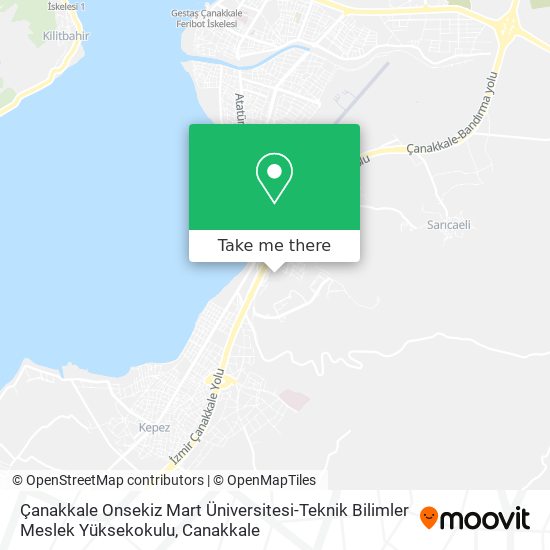 Çanakkale Onsekiz Mart Üniversitesi-Teknik Bilimler Meslek Yüksekokulu map