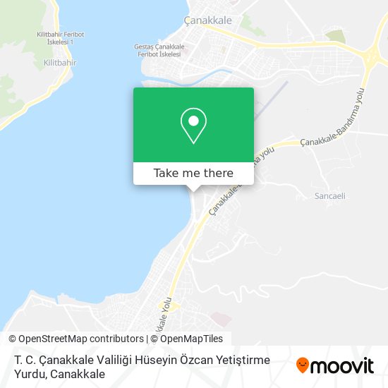 T. C. Çanakkale Valiliği Hüseyin Özcan Yetiştirme Yurdu map