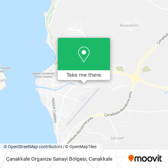 Çanakkale Organize Sanayi Bölgesi map