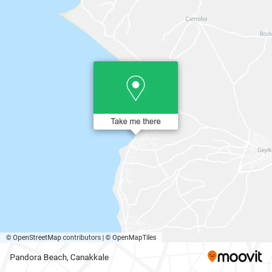 Pandora Beach map