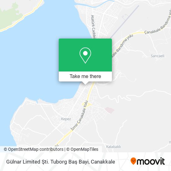 Gülnar Limited Şti. Tuborg Baş Bayi map