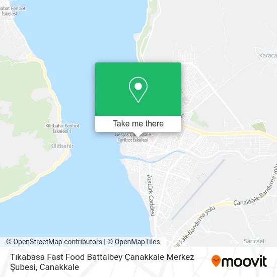 Tıkabasa Fast Food Battalbey Çanakkale Merkez Şubesi map