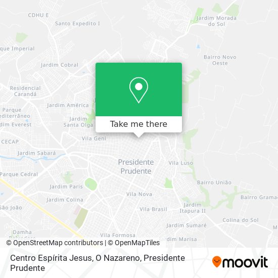 Centro Espírita Jesus, O Nazareno map