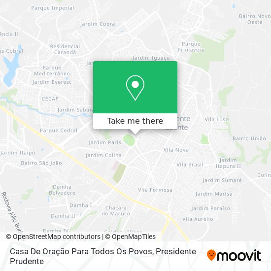 Casa De Oração Para Todos Os Povos map