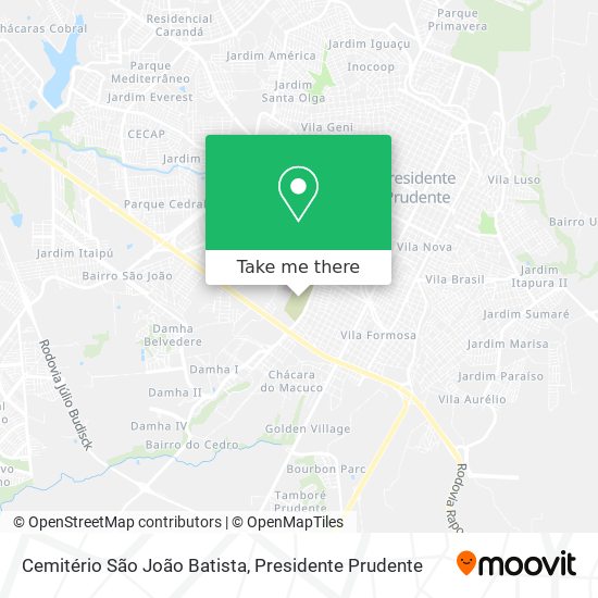 Cemitério São João Batista map