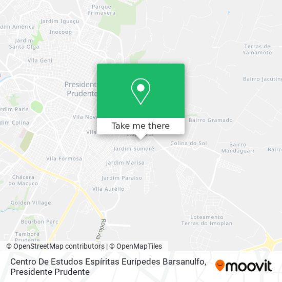 Centro De Estudos Espíritas Eurípedes Barsanulfo map