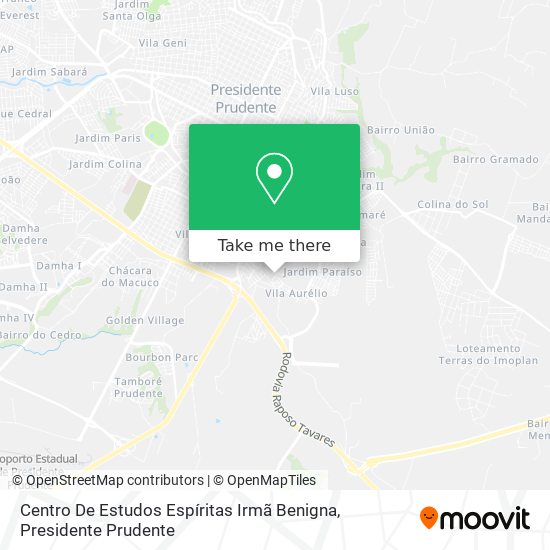 Centro De Estudos Espíritas Irmã Benigna map
