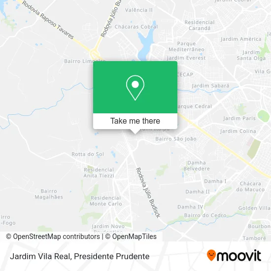 Jardim Vila Real map