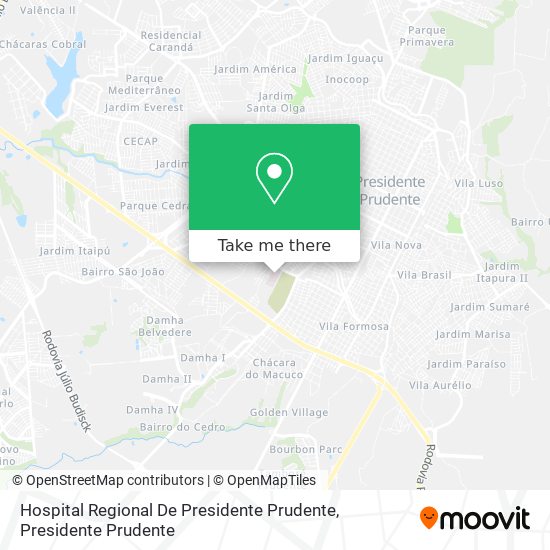 Hospital Regional De Presidente Prudente map