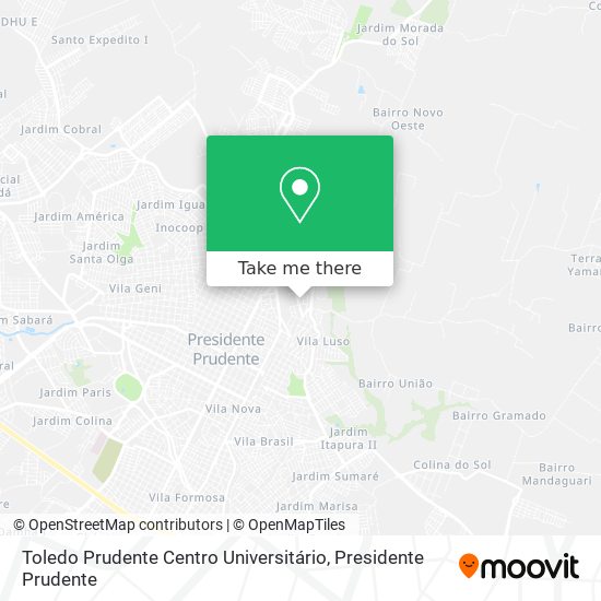 Toledo Prudente Centro Universitário map