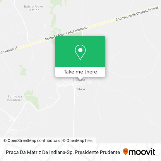 Praça Da Matriz De Indiana-Sp map