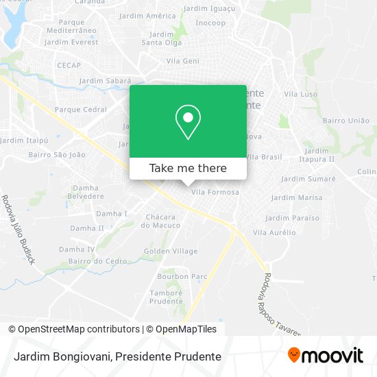 Jardim Bongiovani map