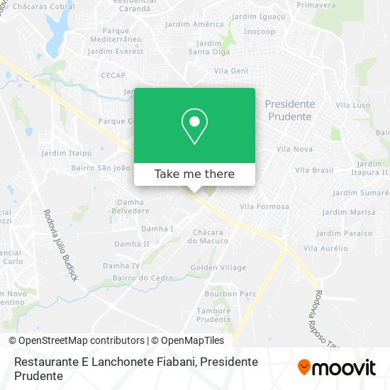 Restaurante E Lanchonete Fiabani map
