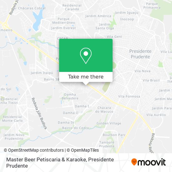 Master Beer Petiscaria & Karaoke map