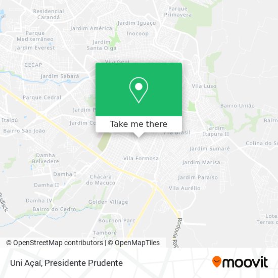 Uni Açaí map