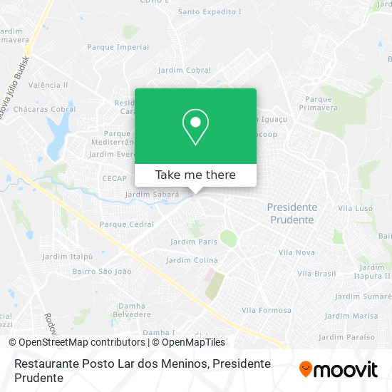 Restaurante Posto Lar dos Meninos map