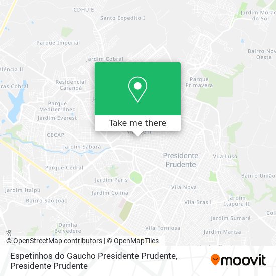 Espetinhos do Gaucho Presidente Prudente map