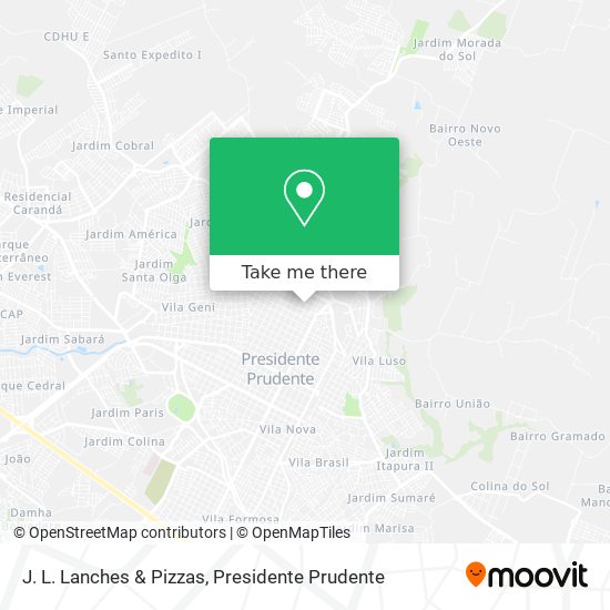 J. L. Lanches & Pizzas map