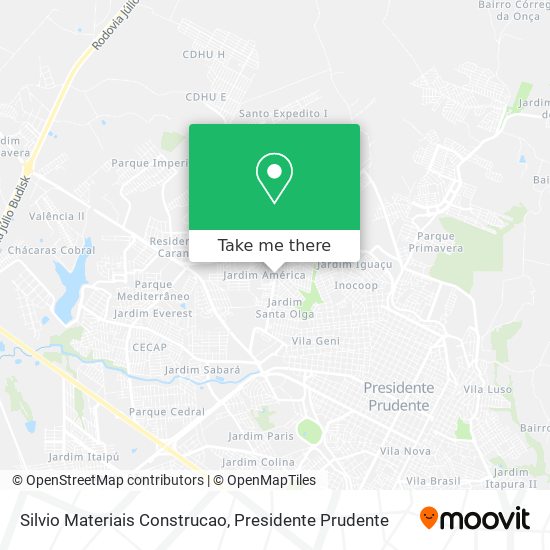 Silvio Materiais Construcao map