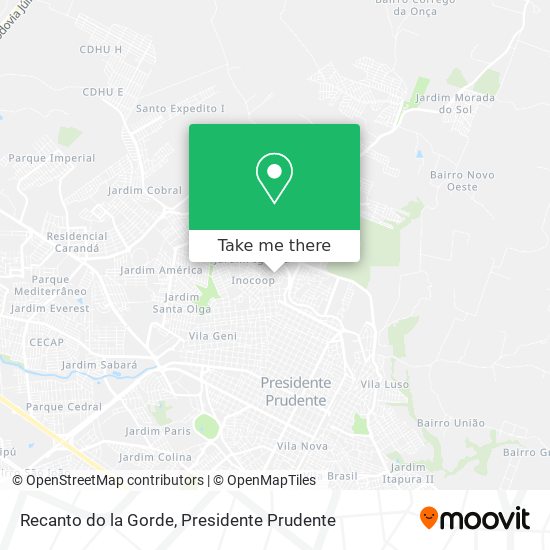 Recanto do la Gorde map