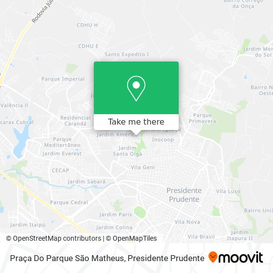 Praça Do Parque São Matheus map