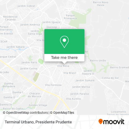 Terminal Urbano map