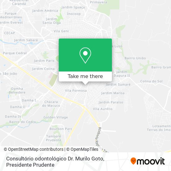 Consultório odontológico Dr. Murilo Goto map