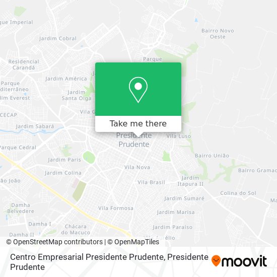 Centro Empresarial Presidente Prudente map