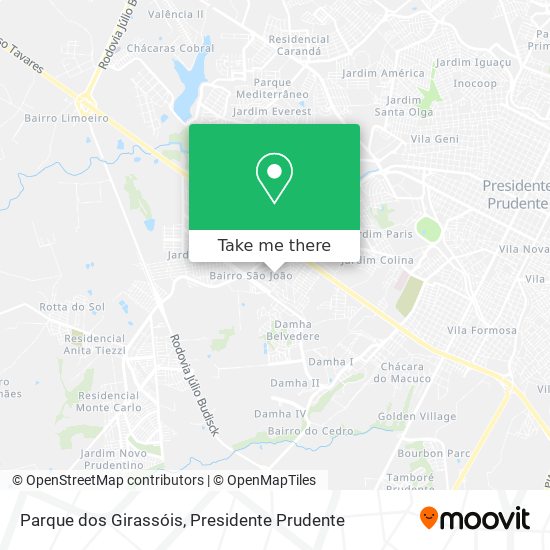 Parque dos Girassóis map