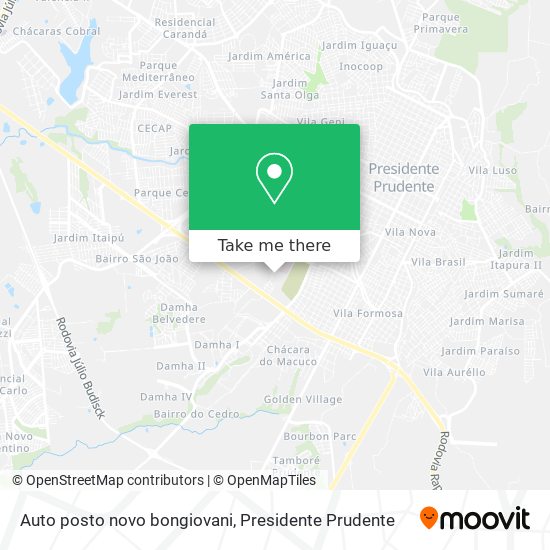 Auto posto novo bongiovani map