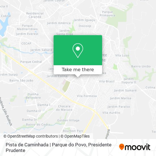 Pista de Caminhada | Parque do Povo map