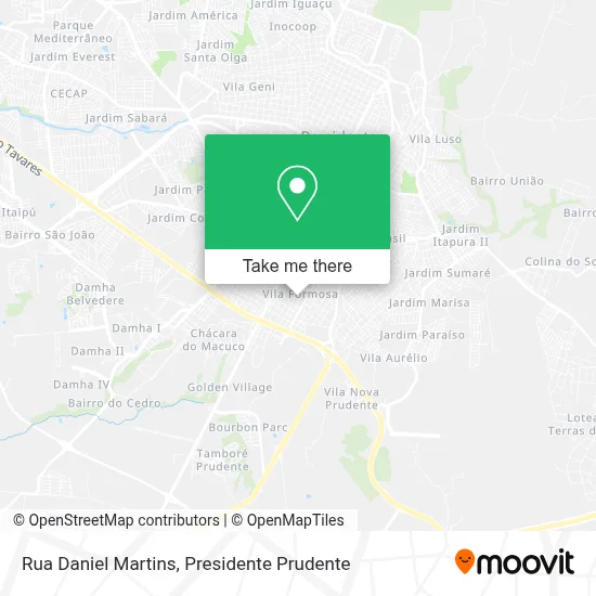 Rua Daniel Martins map