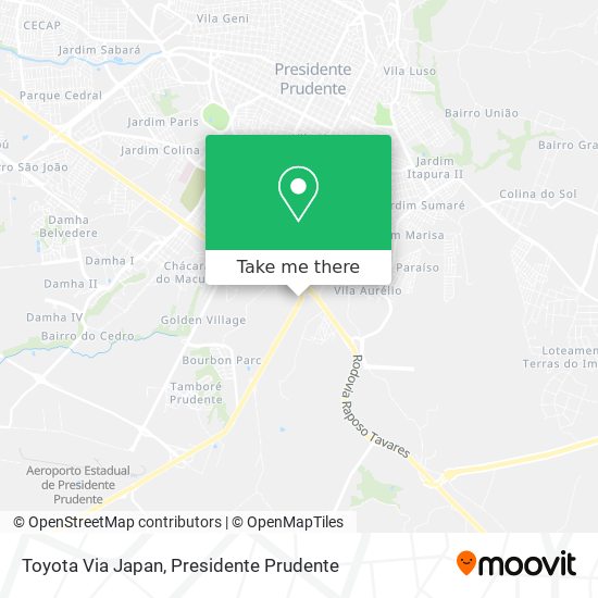 Toyota Via Japan map