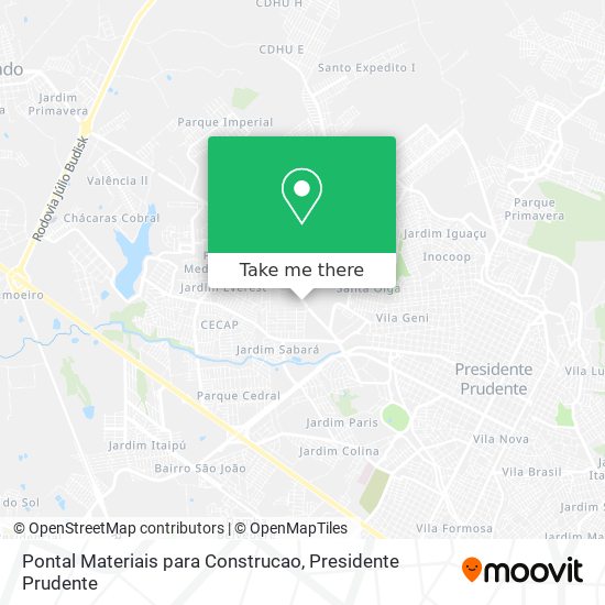 Pontal Materiais para Construcao map