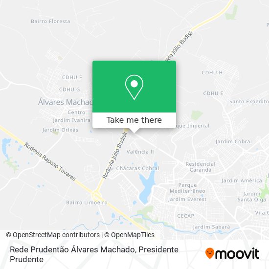 Rede Prudentão Álvares Machado map