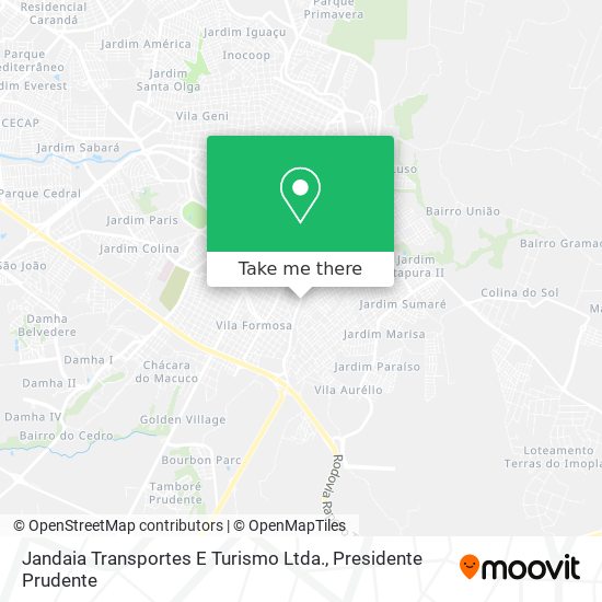 Mapa Jandaia Transportes E Turismo Ltda.