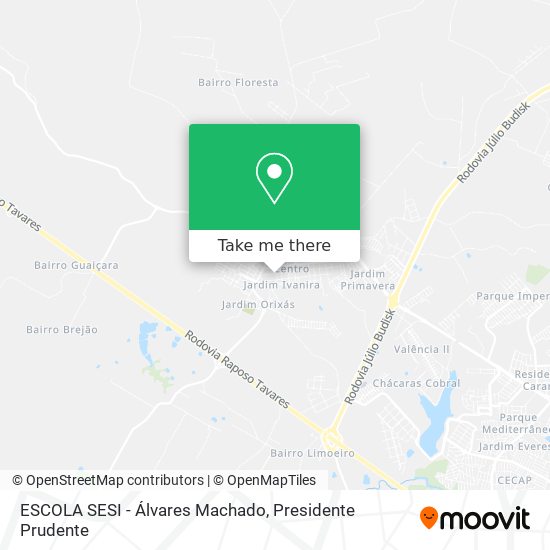 ESCOLA SESI - Álvares Machado map