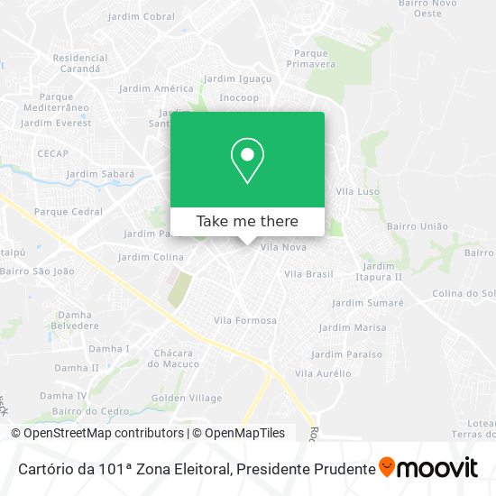 Cartório da 101ª Zona Eleitoral map
