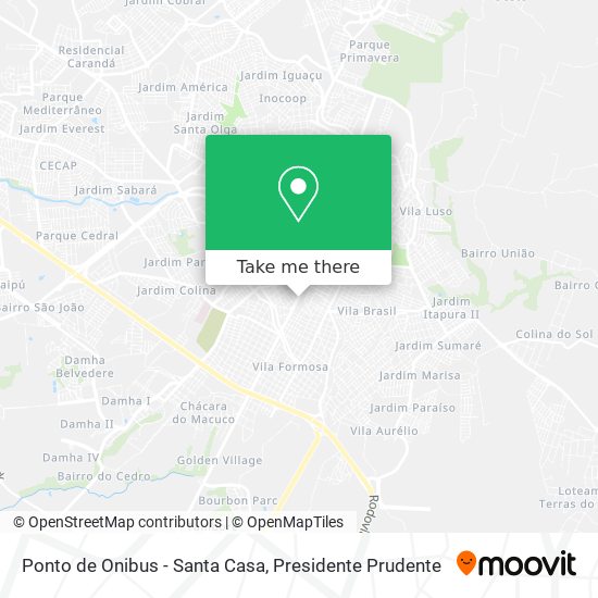Ponto de Onibus - Santa Casa map