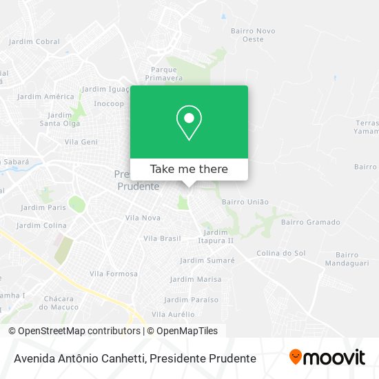 Avenida Antônio Canhetti map