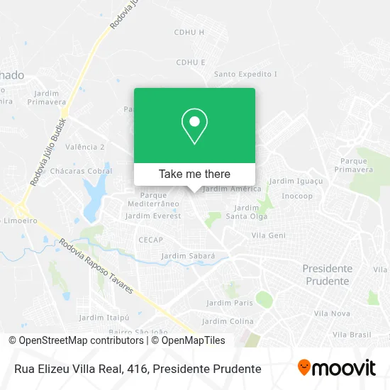 Rua Elizeu Villa Real, 416 map